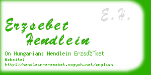 erzsebet hendlein business card